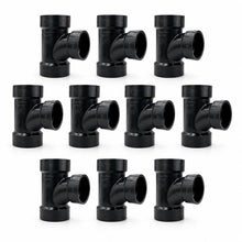 DJC Supply ABS DWV Sanitary Tees and Reducing Sanitary Tees, All Hub Black Drain Waste Vent Pipe Fittings