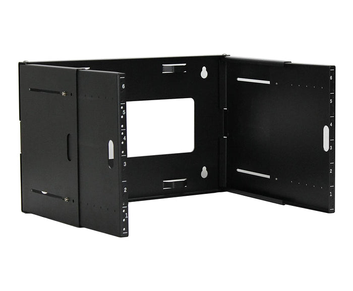 Ares Vision 6U 19 Inch Wide Heavy Duty Steel Extendable Wall Mount Bracket Rack for Network Equipment 6U