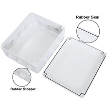 DJC Supply Co. 4" x 4" x 2.75" PVC Waterproof Plastic Junction Conduit Box with Pre Molded 3/4" & 1" Conduit Holes