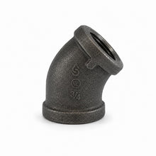 DJC Supply Black Iron Malleable/Black Steel 45 Degree Elbows, NPT Pipe Fittings