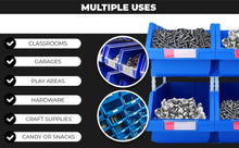 DJC Supply Red Small 3.9" X 6.3" X 2.9" Heavy duty thermoplastic storage bin organizer, Stackable, Hangable, Side-connect, Used in classrooms, garages, warehouse, factrories and more! (8 Pack)