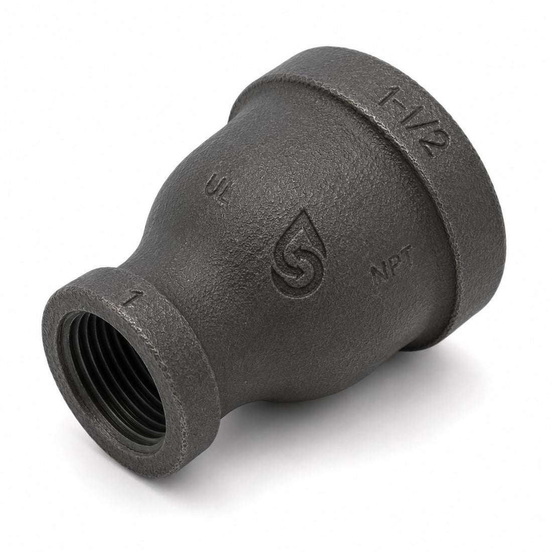 DJC Supply Black Iron Malleable/Black Steel Reducers and Ball Valves, NPT Pipe Fittings