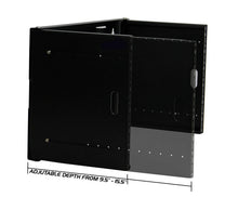 Soporte de pared extensible de acero resistente de 19 pulgadas de ancho para equipos de red Ares Vision 6U