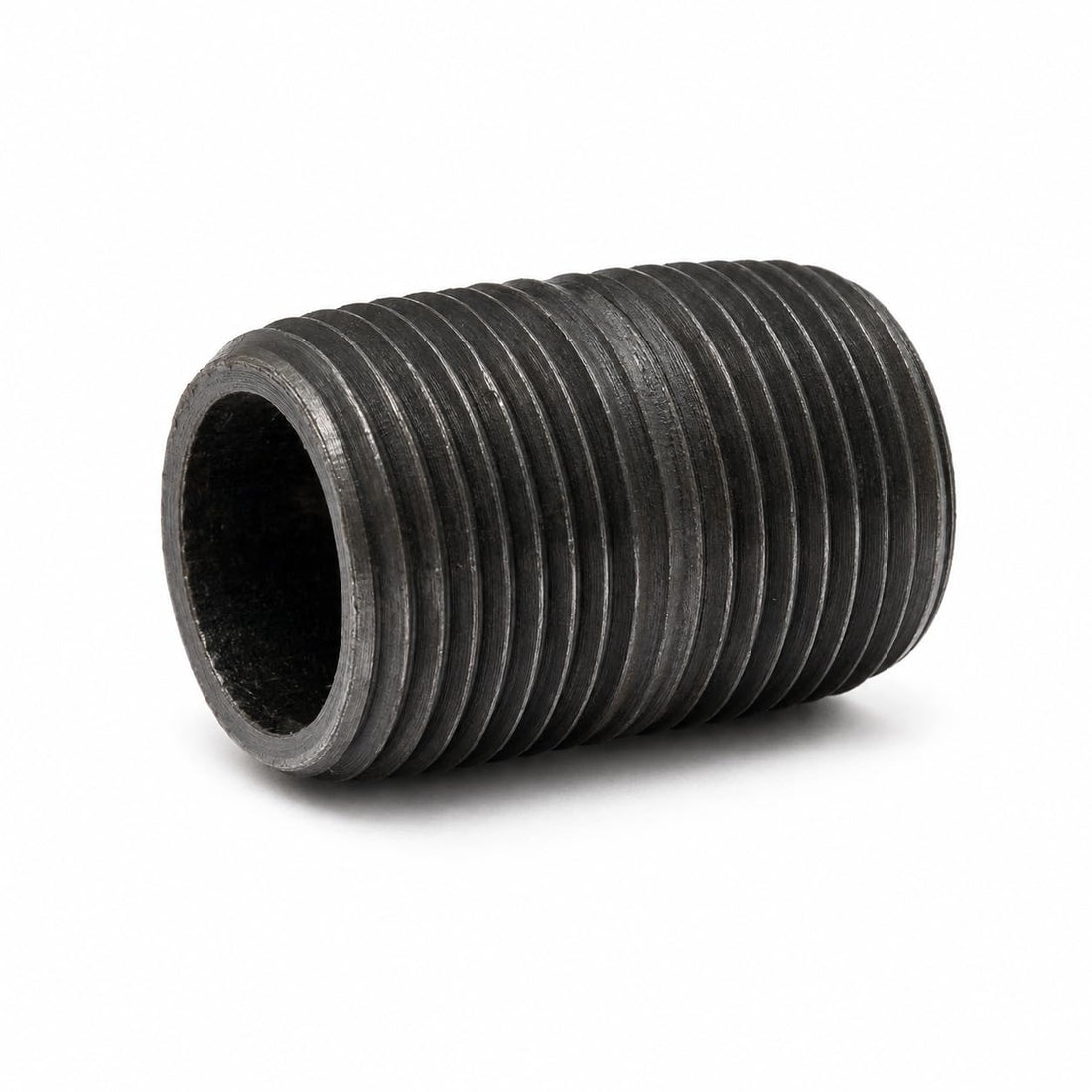 DJC Supply Black Iron Malleable/Black Steel Pipe Nipples, NPT Threaded Black Pipe