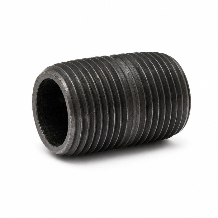 DJC Supply Black Iron Malleable/Black Steel Pipe Nipples, NPT Threaded Black Pipe