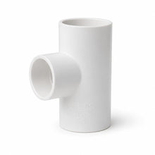 DJC Supply PVC Schedule 40 Tee, 1", White Pressure Fitting for Cold Water Supply, Slip x Slip x Slip, 1-Pack
