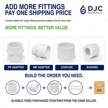 DJC Supply PVC Schedule 40 Threaded MIP and FIP Adapters, White