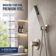 DJC Flow Handheld Shower Head Set – 100% 304 Stainless Steel Build with Metal Hose, Holder & Wall Connector – High Pressure Spray – Anti-Clog Nozzles – 10 Year Warranty