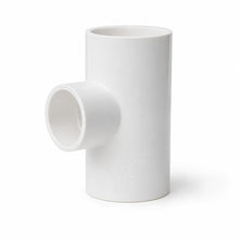 DJC Supply PVC Schedule 40 Tee, 2", White Pressure Fitting for Cold Water Supply, Slip x Slip x Slip, 1-Pack