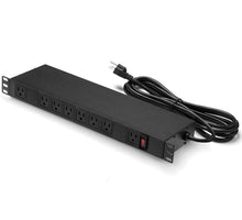 Ares Vision 125V 15A, 8 Socket NEMA 5-15R Standard 15A sockets, Single Thermal Breaker with LED Light, NEMA 5-15P Plug with 16AWG, 10 Foot (3M) Power Cable (8 Socket)