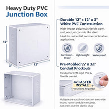 DJC Supply Co. Weather & Dust Proof PVC Plastic Junction Conduit Box 3/4" & 1" Holes