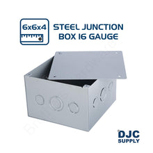 DJC Supply Co. Steel 16 Gauge/1.25MM Thick Power Coated Junction Conduit Box with Mix of Pre Fabricated Knockout holes