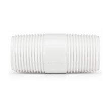 DJC Supply Schedule 40 PVC Threaded Pipe Nipples, White, Male NPT Both Ends