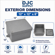 DJC Supply Non-Metallic Underground Terminal Junction Box – Gray, Watertight Seal – PJB Plastic/Fiberglass Blend