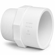 DJC Supply white PVC male threaded adapter, 3 Inch, 1-pack