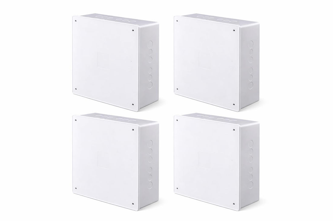 DJC Supply Co. Weather & Dust Proof PVC Plastic Junction Conduit Box 3/4" & 1" Holes