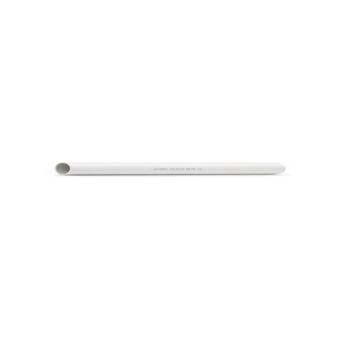 DJC Supply Schedule 40 PVC Pipe Sections, Slip Ends, White