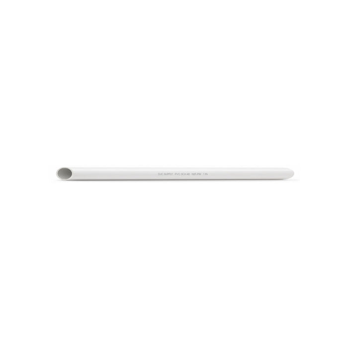 DJC Supply Schedule 40 PVC Pipe Sections, Slip Ends, White