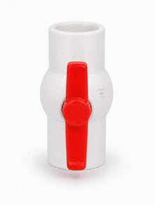 DJC Supply PVC Schedule 40 Ball Valves, Slip x Slip, White