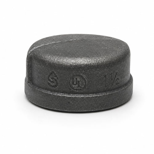 DJC Supply Black Iron Steel Cap, NPT Threaded Pipe Fitting, UL Listed for Residential & Commercial Gas Applications –