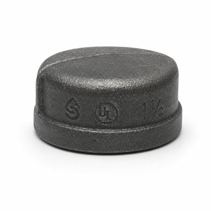 DJC Supply Black Iron Steel Cap, NPT Threaded Pipe Fitting, UL Listed for Residential & Commercial Gas Applications –