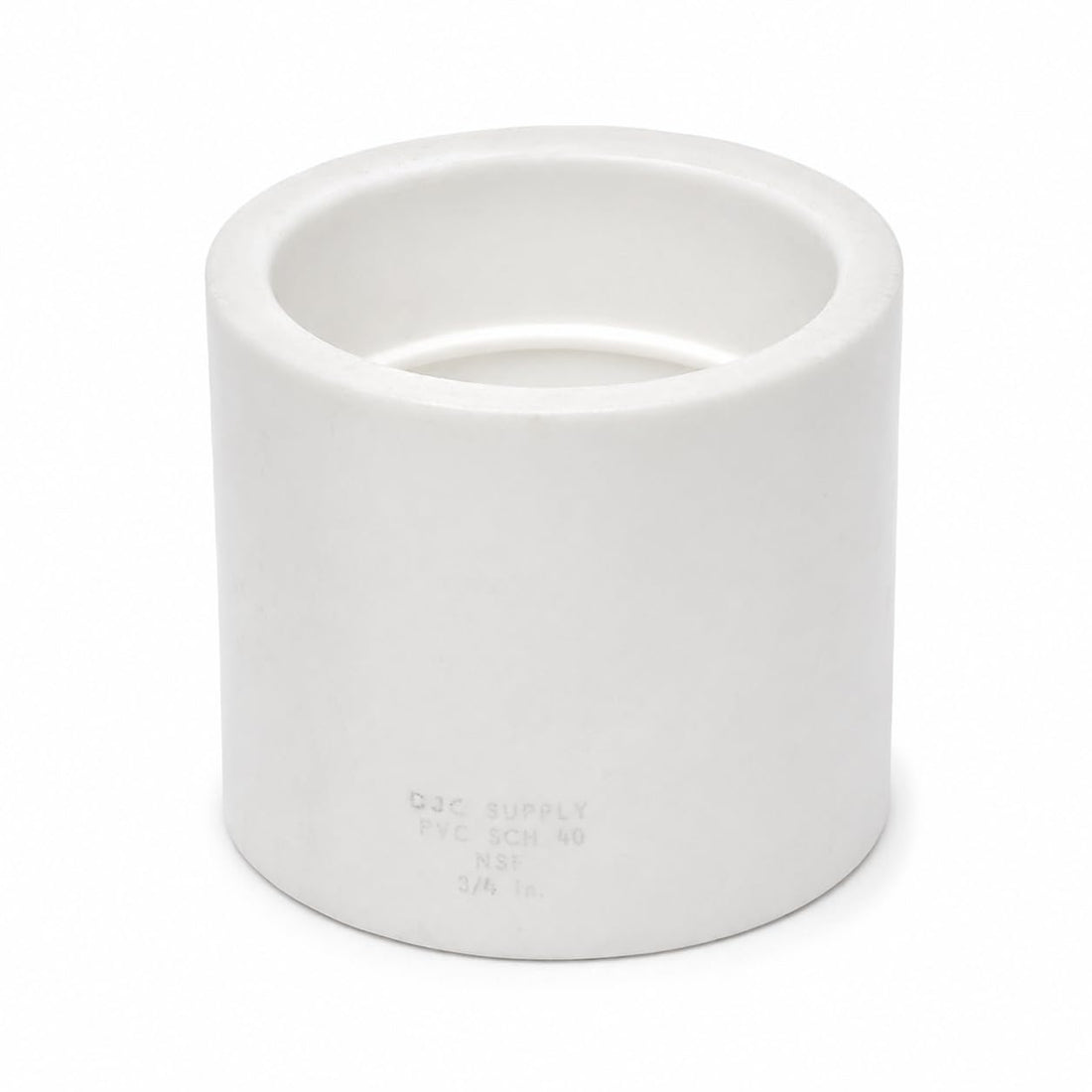 DJC Supply Schedule 40 PVC Straight Couplings, White