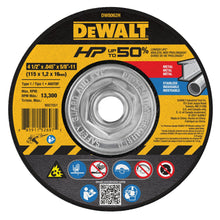 DeWalt DW8062H 4-1/2 In x .045 in Aluminum Oxide Abrasive Chop / Cut-Off Blade with 5/8 in Arbor For Metal Cutting (1 Pack)