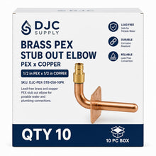 Brass PEX-B Stub Out Fitting, Lead-Free Brass PEX Crimp Stub Out for Potable Water Lines, Residential Plumbing Rough-In, Compatible with PEX-B Tubing, Crimp or Clamp Connection