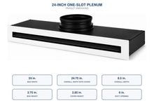 DJC Supply 36” Linear Slot Vent Cover with Plenum Box – Modern Flush HVAC Vent Register, High Airflow Ceiling/Wall Diffuser, Powder Coated Steel, Dual Slot Design