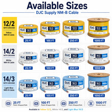 DJC Supply 12/2 NM-B Romex Cable with Ground, Yellow Jacket Indoor Residential Electrical Wire, 600V, Residential Branch Circuit Wire for Outlets, Switches & Lighting