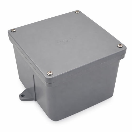 DJC Supply Non-Metallic Underground Terminal Junction Box – Gray, Watertight Seal – PJB Plastic/Fiberglass Blend
