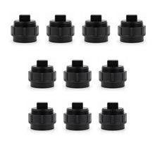 DJC Supply ABS DWV Cleanout Adapters with Plugs, Black - 3 Inch, 10