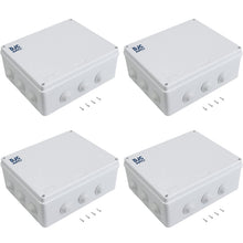 DJC Supply Co. 4" x 4" x 2.75" PVC Waterproof Plastic Junction Conduit Box with Pre Molded 3/4" & 1" Conduit Holes