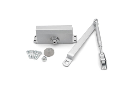 Ares Vision Silver Automatic 40KG/88LB Hydraulic Door Closer, Adjustable Speed, Residential Grade 3 Spring Hydraulic, Easy Installation Guide