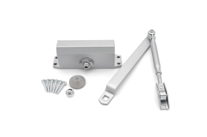 Ares Vision Silver Automatic 40KG/88LB Hydraulic Door Closer, Adjustable Speed, Residential Grade 3 Spring Hydraulic, Easy Installation Guide