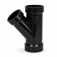 DJC Supply ABS DWV Wyes, Reducing Wyes, and Double Wyes, Black Drain Waste Vent Pipe Fittings