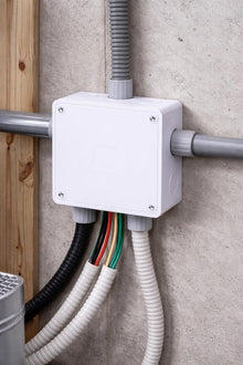 DJC Supply Co. Weather & Dust Proof PVC Plastic Junction Conduit Box 3/4" & 1" Holes