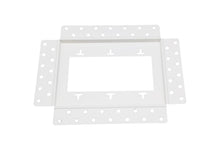 DJC Supply Trimless recessed Plaster-in Receptacle Frame Mount, Rolled Steel Satin White Powder Coat Finish, Ultra Modern Seamless Look. Upgrade Your Space!