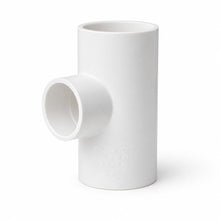 DJC Supply PVC Schedule 40 Tee, 3", White Pressure Fitting for Cold Water Supply, Slip x Slip x Slip, 1-Pack