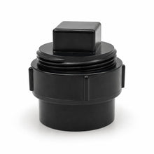 DJC Supply ABS DWV Cleanout Adapters with Plugs, Black - 1-1/2 Inch, 1