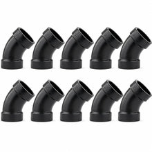DJC Supply ABS DWV Elbows, 45 Degree, Long Sweep 1/4 Bend 90 Degree, and 90 Degree Vent Turns, Black Fittings