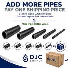 DJC Supply Black Iron Malleable/Black Steel Pipe Nipples, NPT Threaded Black Pipe