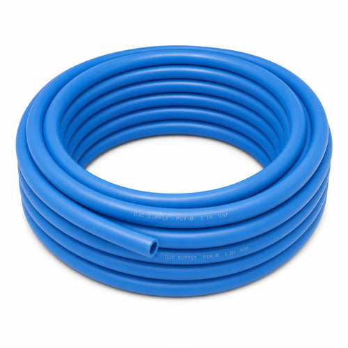 DJC Supply PEX-B Pipe, Flexible Polyethylene Tubing, NSF Certified, for Potable Water Plumbing, Compatible with Crimp & Clamp Brass Fittings