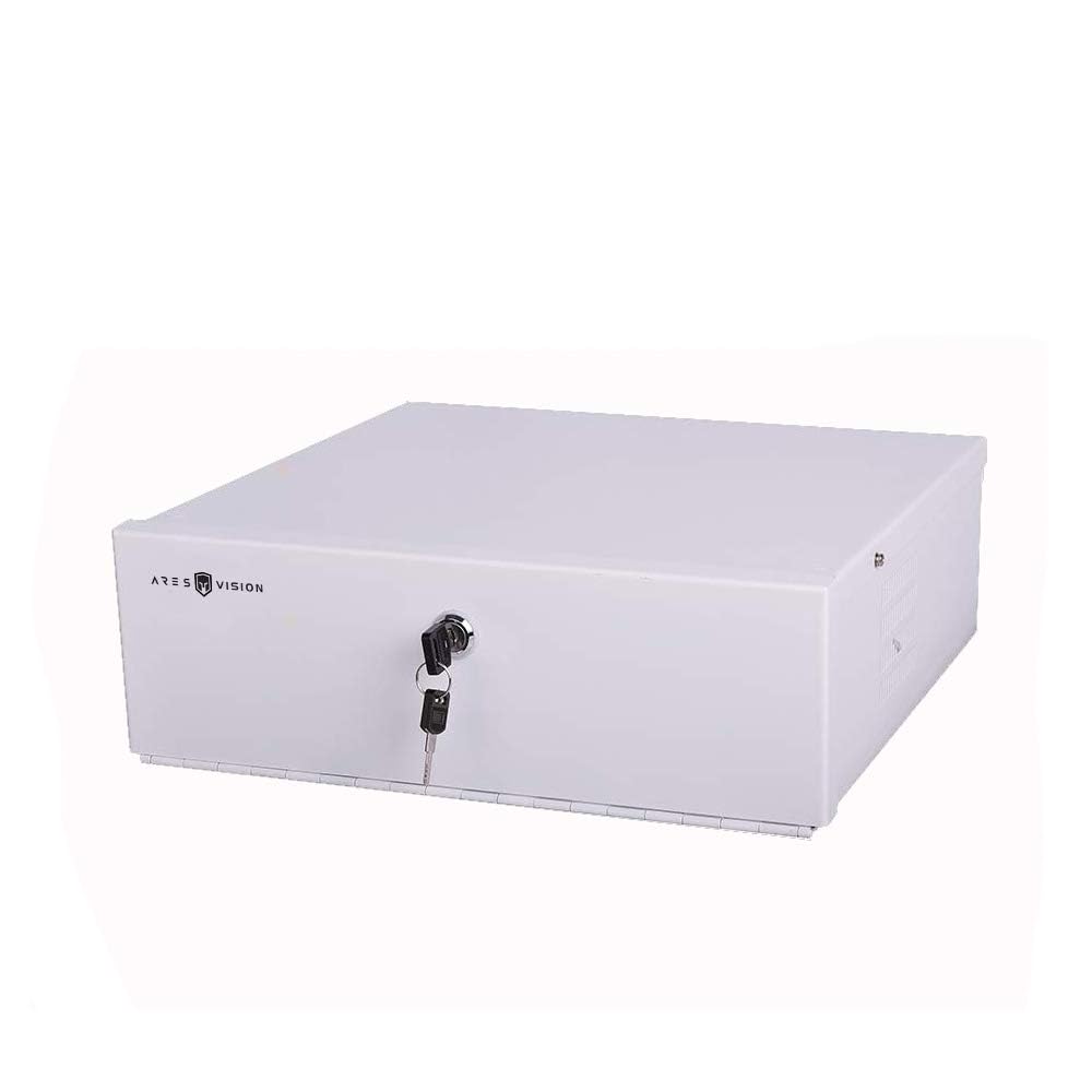 Heavy Duty Steel 18" x 18" x 5" DVR/PC Security Lock box with 16 Gauge steel walls, Exhaust Fan, Great electonics lock box for stores, gyms, classrooms, and any public place