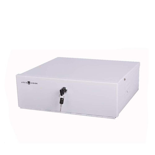 Heavy Duty Steel 18" x 18" x 5" DVR/PC Security Lock box with 16 Gauge steel walls, Exhaust Fan, Great electonics lock box for stores, gyms, classrooms, and any public place