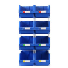 DJC Supply Extra Large Stackable Storage Bins 2 Pack – 16.5" x 14.5" x 6.9" Heavy Duty Organizer, Hangable & Side-Connect Design for Garage, Tools, Parts, Warehouse & Home Storage
