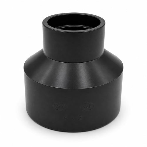 DJC Supply ABS DWV Reducing Couplings, Black Drain Waste Vent Pipe Fittings