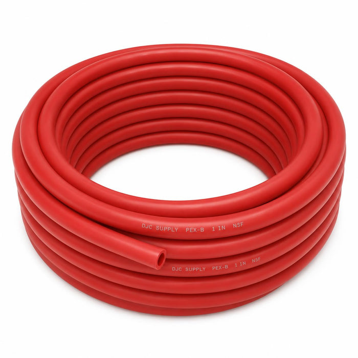 DJC Supply PEX-B Pipe, Flexible Polyethylene Tubing, NSF Certified, for Potable Water Plumbing, Compatible with Crimp & Clamp Brass Fittings