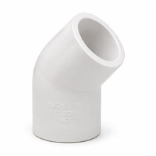 DJC Supply PVC Schedule 40 Elbows, 45 Degree, White