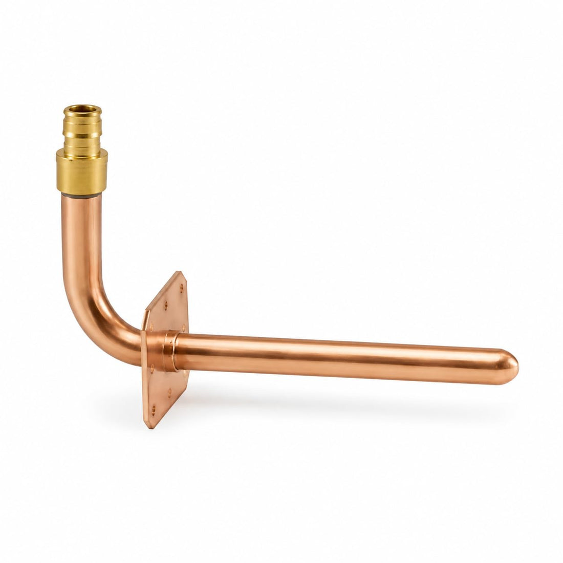 Brass PEX-B Stub Out Fitting, Lead-Free Brass PEX Crimp Stub Out for Potable Water Lines, Residential Plumbing Rough-In, Compatible with PEX-B Tubing, Crimp or Clamp Connection